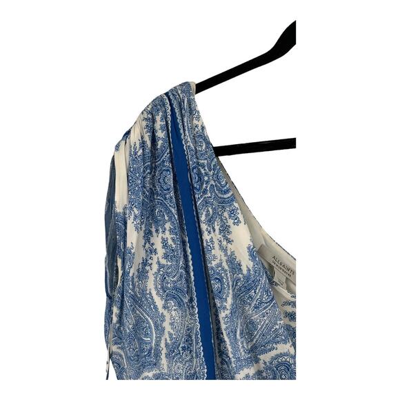 AllSaints Dress Cayla Rafeala Paisley print one shoulder minidress size 10 - Picture 3 of 10